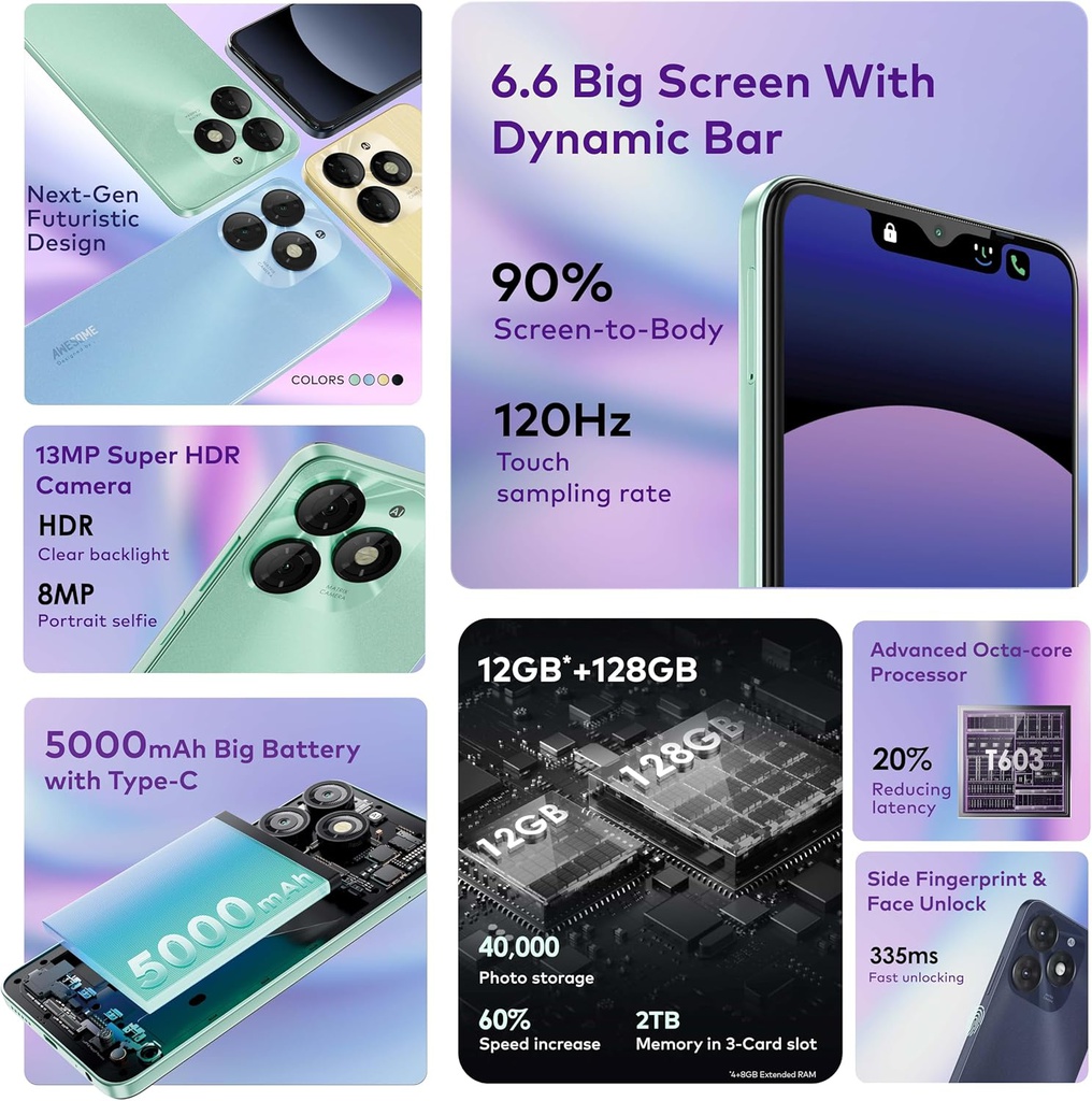 itel A70 12Go (4+8Go) | 128Go - 6.6"