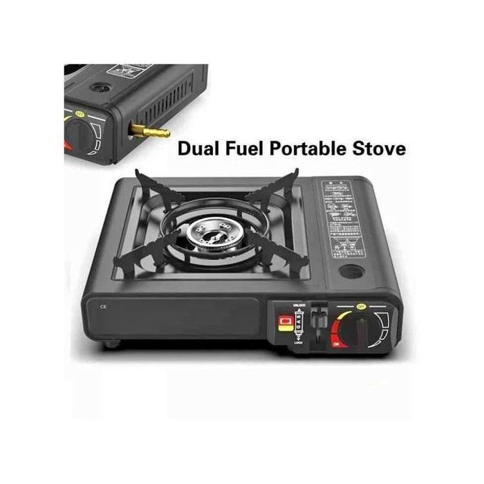 Réchaud à gaz portable de camping en acier inoxydable