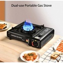 Réchaud à gaz portable de camping en acier inoxydable