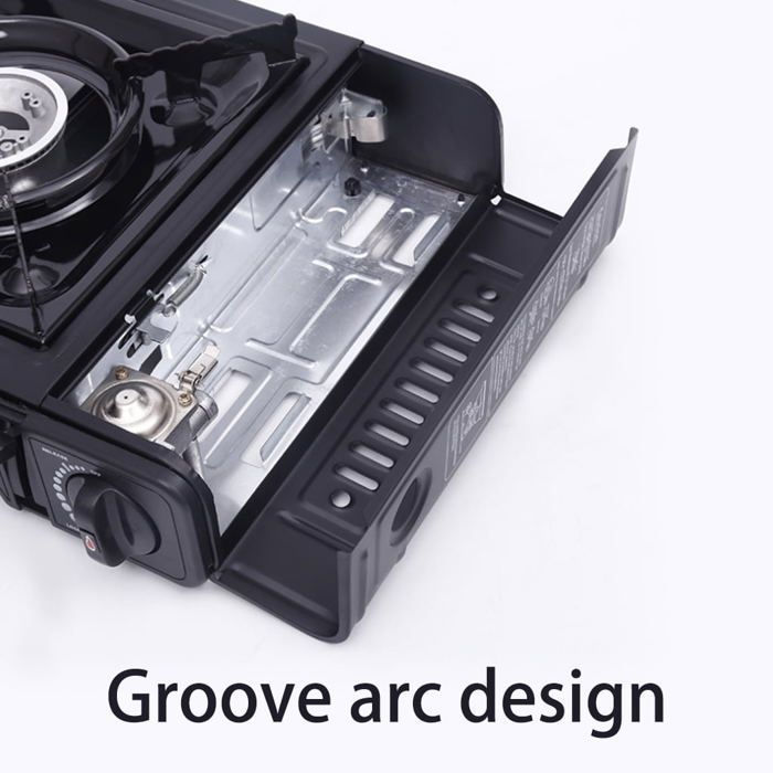 Réchaud à gaz portable de camping en acier inoxydable