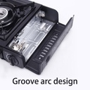 Réchaud à gaz portable de camping en acier inoxydable