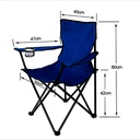 Chaise de plage ou camping pliante avec Sac de Transport – Bleu