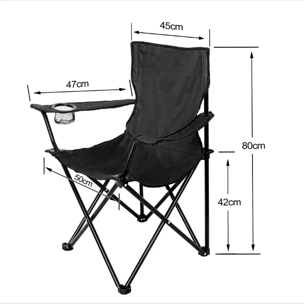 Chaise de plage ou camping pliante avec Sac de Transport – Bleu