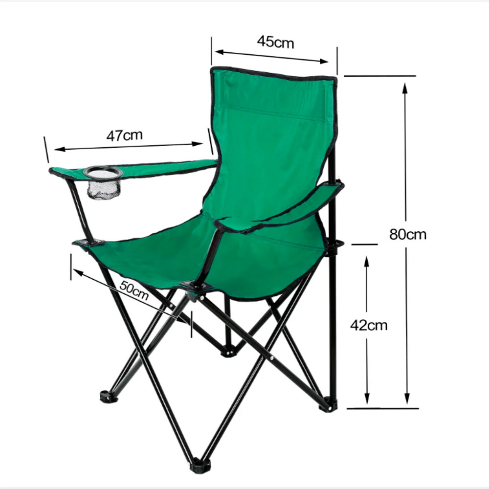 Chaise de plage ou camping pliante avec Sac de Transport – Bleu