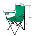 Chaise de plage ou camping pliante avec Sac de Transport – Bleu
