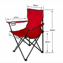 Chaise de plage ou camping pliante avec Sac de Transport – Bleu