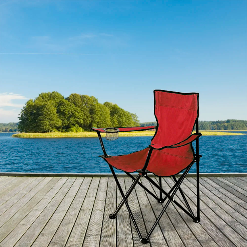 Chaise de plage ou camping pliante avec Sac de Transport – Bleu