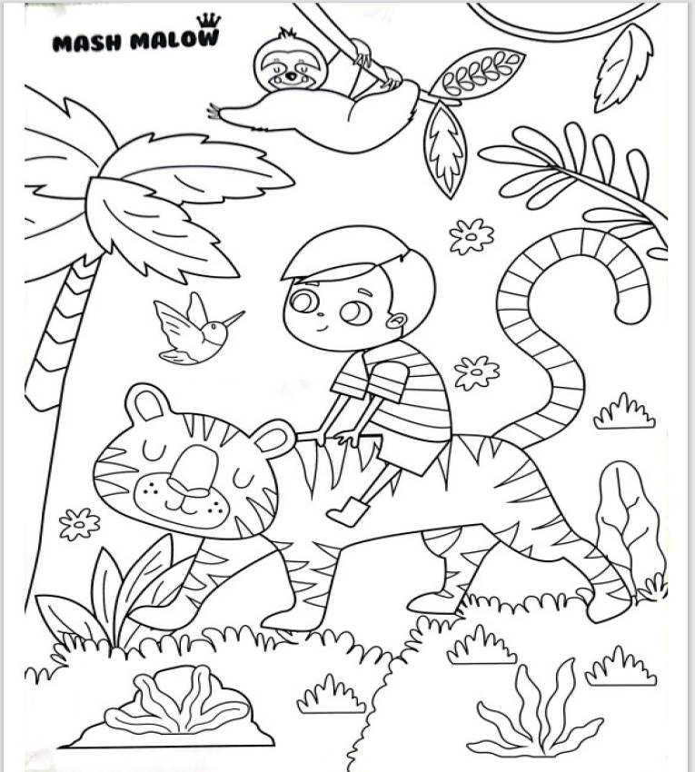 Mash Mallow Set de Coloriage Jungle post Gift Box
