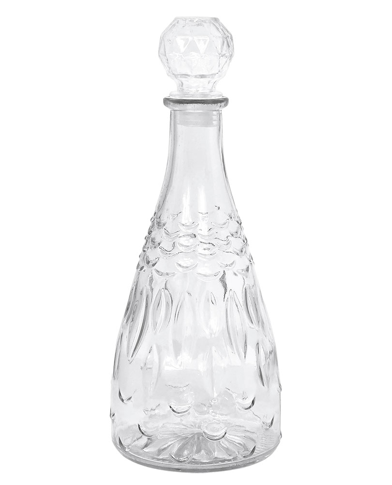 CARAFE EN VERRE ELEGANTE DECANTER 1L AVEC COUVERCLE Bouteille 1,2L
