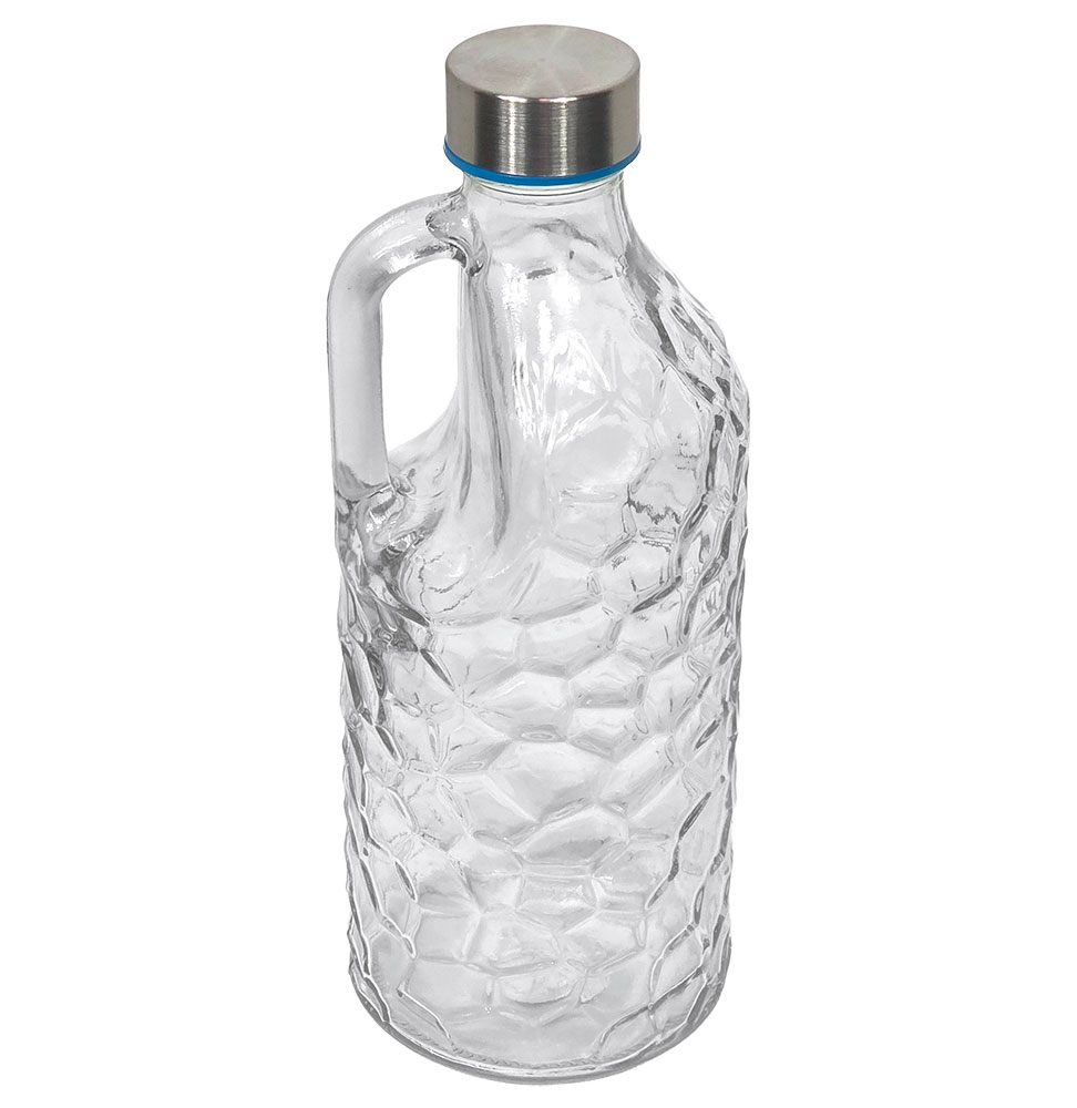 CARAFE EN VERRE ELEGANTE DECANTER 1L AVEC COUVERCLE Bouteille 1,2L