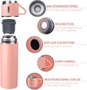 Thermos 3 tasses chaud et froid 500 ml - LUXUS bouteille noir