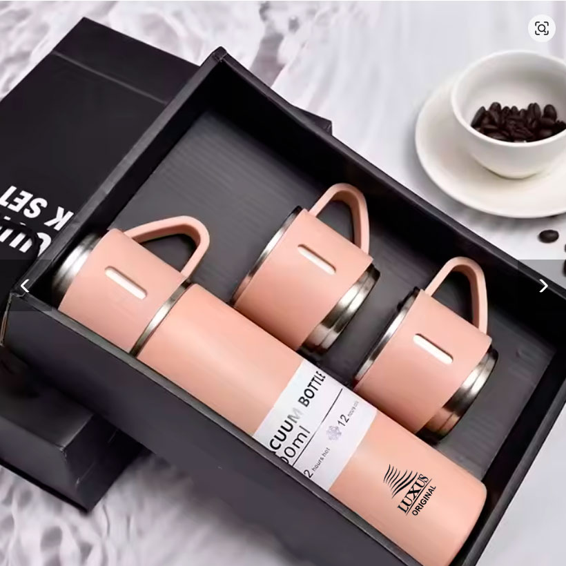 Thermos 3 tasses chaud et froid 500 ml - LUXUS bouteille noir
