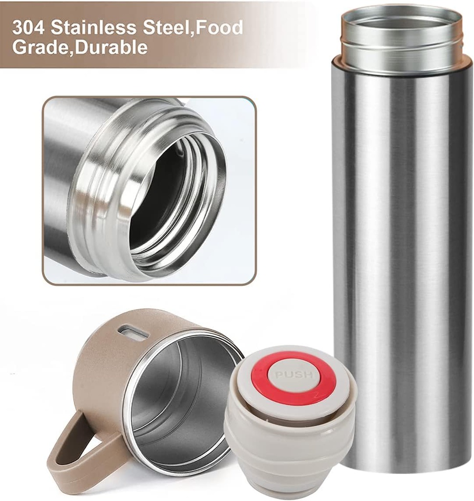 Thermos 3 tasses chaud et froid 500 ml - LUXUS bouteille noir