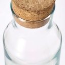 Bouteille, Carafe en verre transparent avec bouchon en liège luxus
