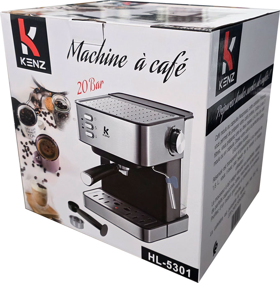 KENZ Machine à café &amp; Espresso - 20 BAR
