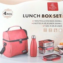 Lunch box 4 éléments Isotherme Rouge LUXUS