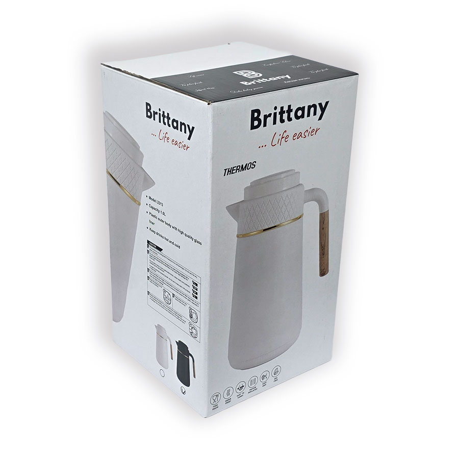 Thermos 1L, Chaud &amp; Froid, noir Brittany