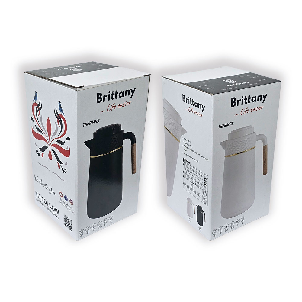 Thermos 1L, Chaud &amp; Froid, noir Brittany