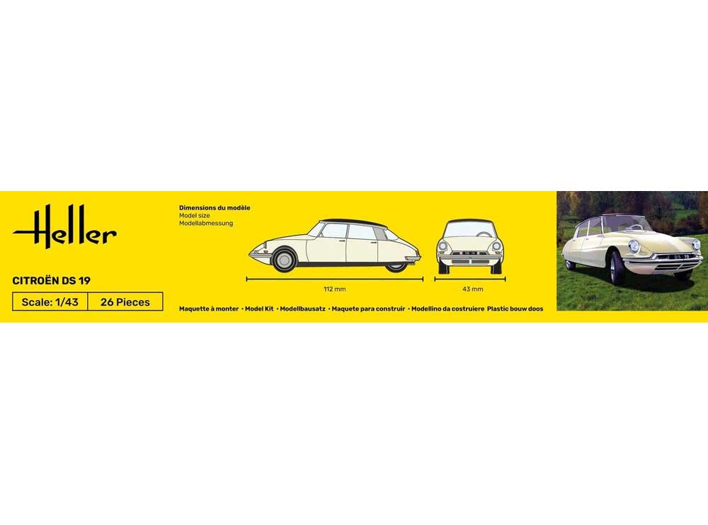 Maquette voiture Heller STARTER KIT Citroen DS 19