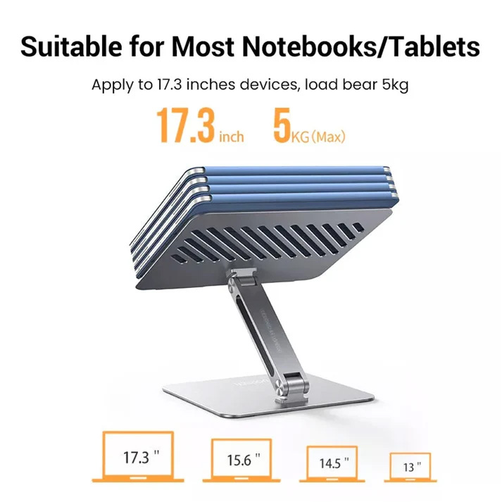 Support PC portable de 11,6" à 17,3" UGREEN 40291 - Aluminium, ergonomique, hauteur réglable.