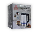 Luxus Bouilloire Électrique en Verre 1,8 Litre – 1500W – Éclairage LED Bleu – Arrêt Automatique – Design Inox &amp; Verre