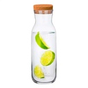 Luxus Bouteille, Carafe individuelle en verre transparent avec bouchon en liège 500ml