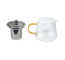 Pandiani Théière en verre - 450ml - Résistante au feu - Filtre en acier inoxydable