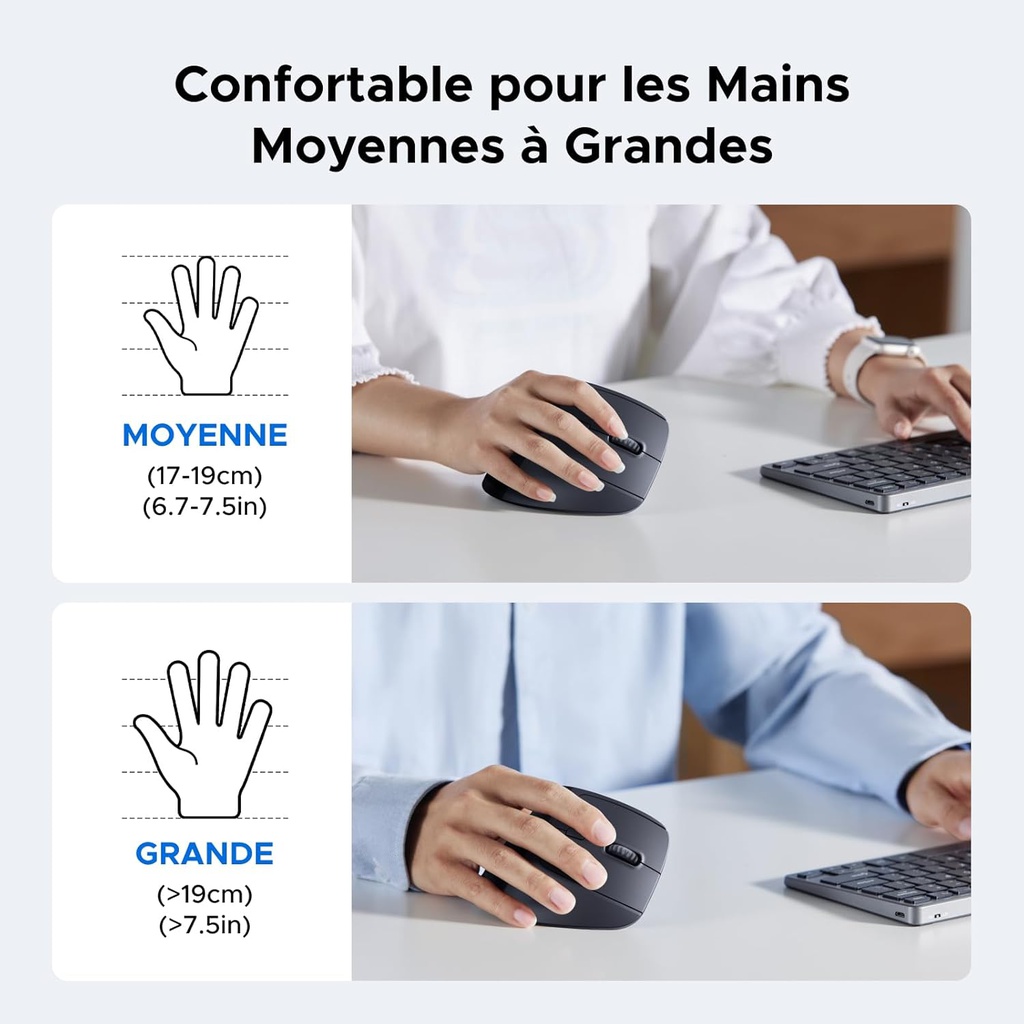 UGREEN Souris sans fil M571 vertical ergonomique 2.4ghz (55916)
