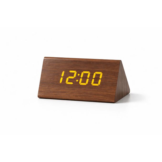 Pandiani Réveil Digital LED Effet Bois avec 3 Alarmes – Heure, Température, Date