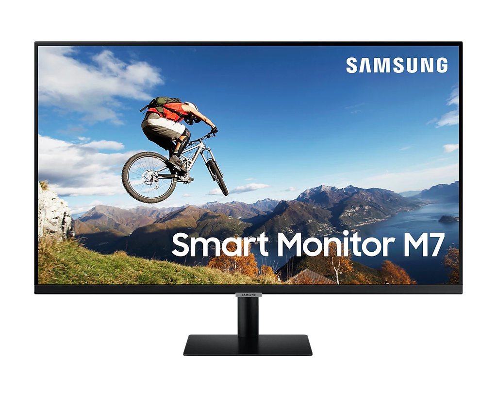 Moniteur intelligent Samsung 32" avec connectivité mobile et résolution UHD (LS32AM700UMXZN)