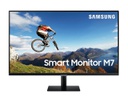 Moniteur intelligent Samsung 32" avec connectivité mobile et résolution UHD (LS32AM700UMXZN)