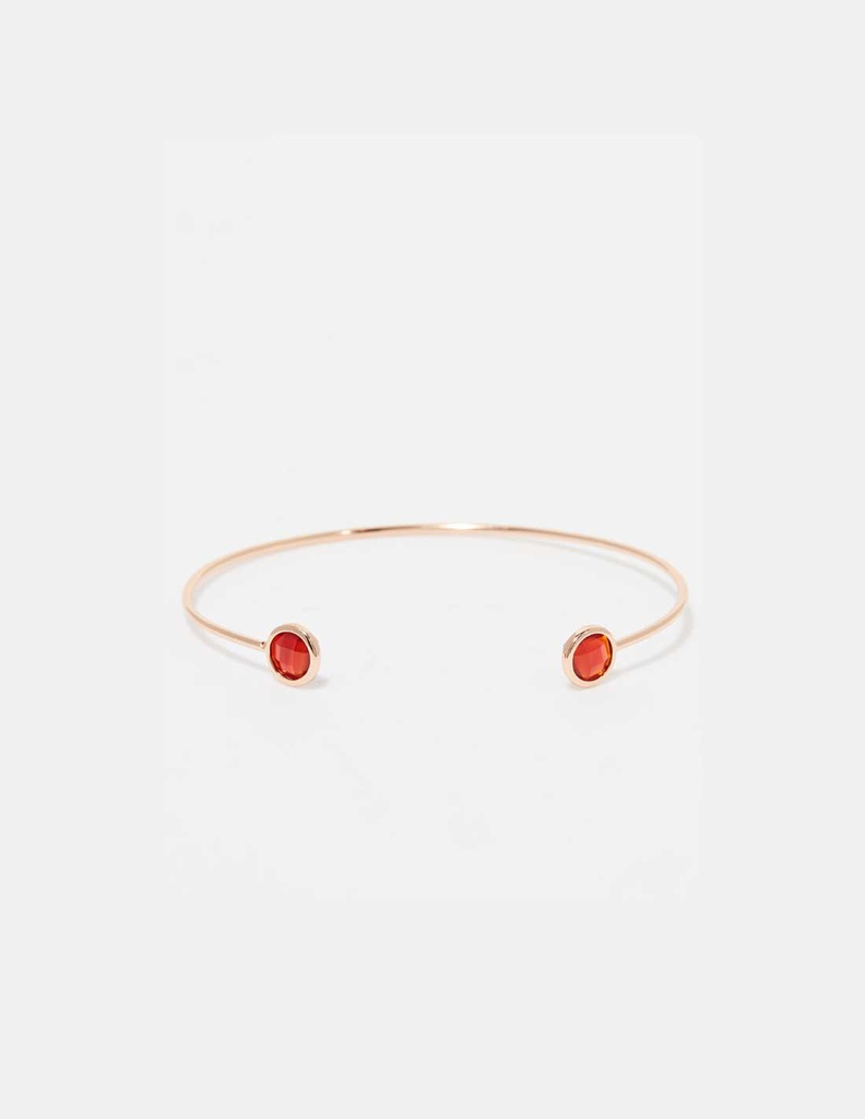 Bracelet Moonstone 'Aya' Cornaline et laiton rosé (3R/A007Rr)