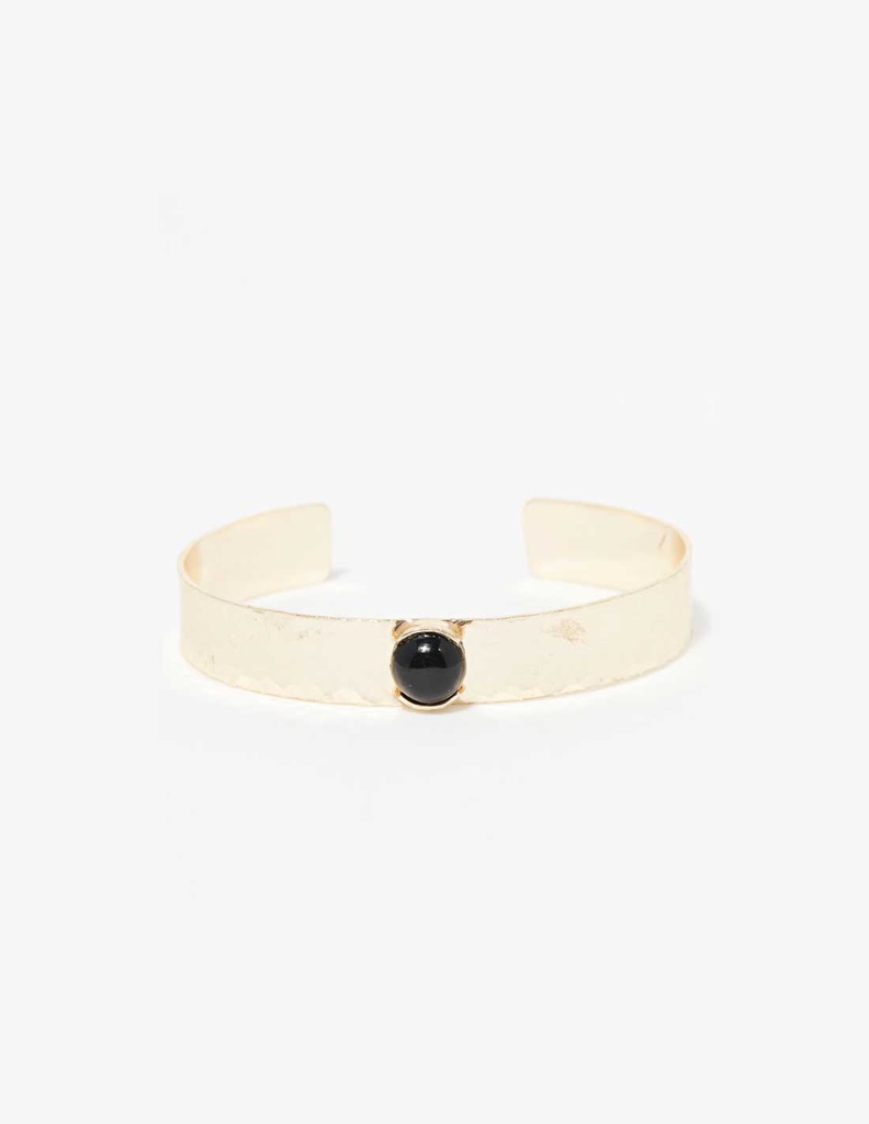 Bracelet Jonc Moonstone 'Caroline' Agathe noire (3R/E751Nj)