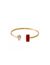 Bracelet Jonc Moonstone 'Anaîs' Agate rouge et Crystal (3R/C474RBlj)
