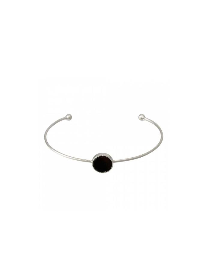 Bracelet Jonc Moonstone 'Valentine' Onyx (3R/A919N)