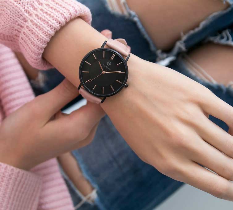 Montre Paul McNeal à quartz en cuir New Jersey (MBF-B047B)
