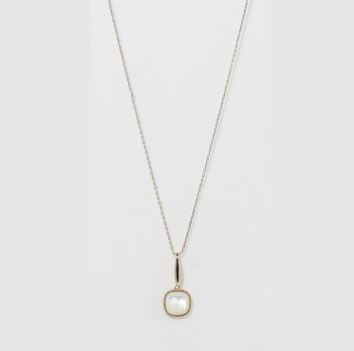 Collier Moonstone 'Phybie' Nacre blanche (3C/A9297Blj)
