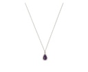Collier Moonstone 'Lora' Améthyste et laiton argenté (3C/S424Vi)