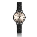 Montre Victoria Walls en cuir noir (VAT-B052.14B)