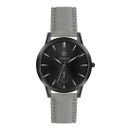 Montre Paul McNeal en cuir gris et noir (PBC-B048B)