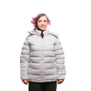 Doudoune Fashion Blanche à capuche amovible