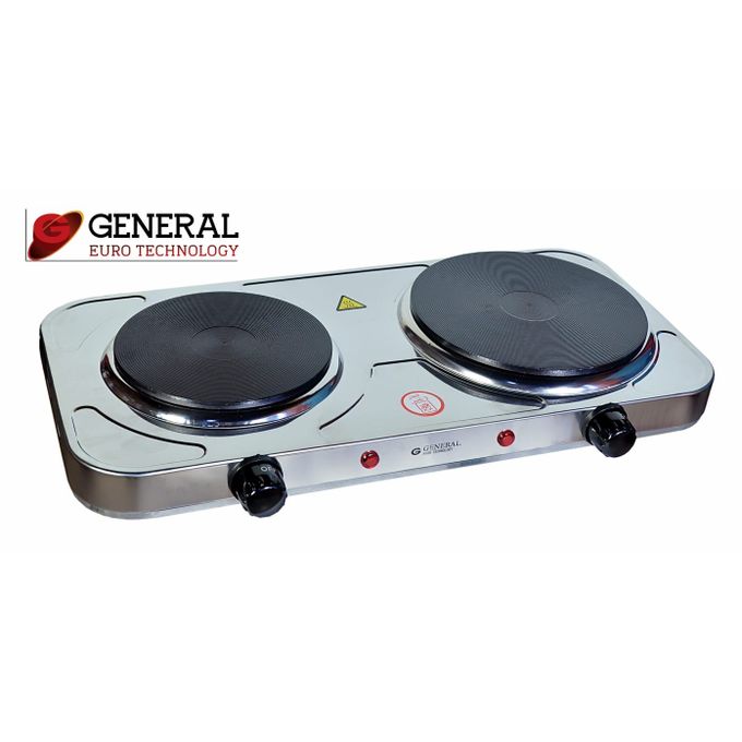 Plaque de cuisson inox GENERAL 2 feux électrique 2500w