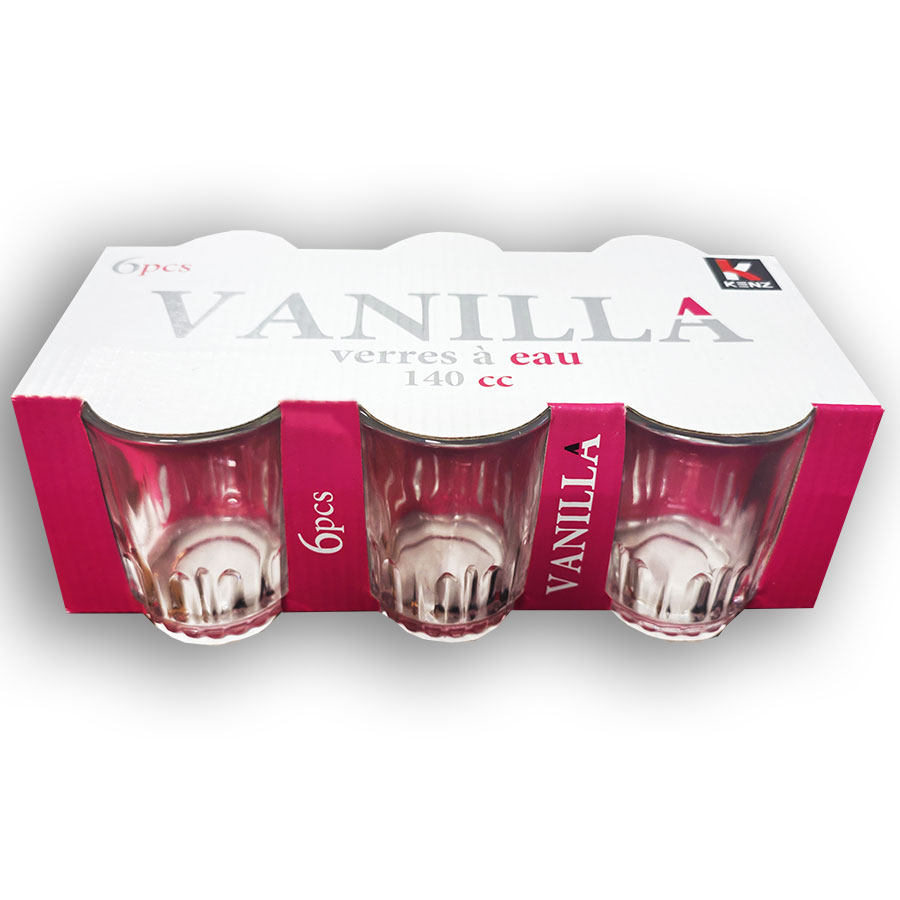 Verres de thé Vanilla 140cc 6 Pcs