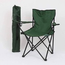 Chaise de plage ou camping Premium pliante avec sac et porte-gobelet, vert