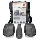 Lunch box 4 pièces inox, Isotherme Gris LUXUS