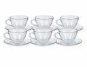 Service de 6 Tasses avec sous tasses café ou thé, Paris TEA