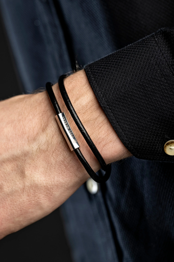 [MB0057SB)] Bracelet Paul McNeal en cuir Jaspe (MB0057SB)