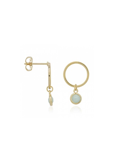 [3E/S060VJ] Boucles d'oreilles Moonstone 'Maud' Amazonite (3E/S060VJ)