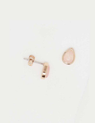 [3E/A663Roj] Boucles d'oreilles Moonstone 'Lola' Rose Quartz (3E/A663Roj)