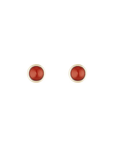 [3E/A661Rj] Boucles d'oreilles Moonstone 'Lou' Agate rouge (3E/A661Rj)